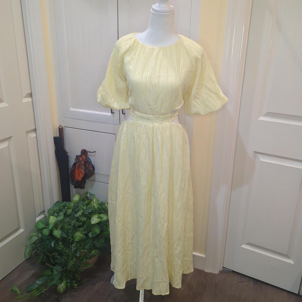 HYFVE Light Yellow Midi Dress